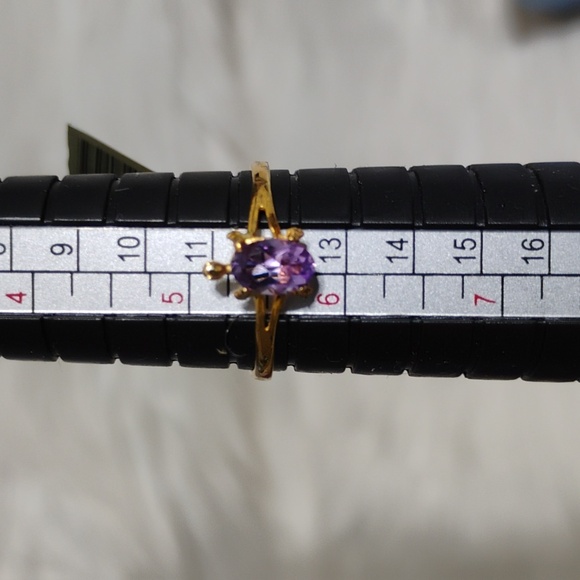SALE! 10kt Solid Gold & 0.70 CTS Amethyst Stunning Turtle Ring - Picture 15 of 15
